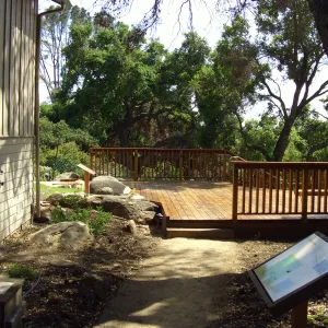 One year after Jesusita Fire - Home Demonstration Garden deck