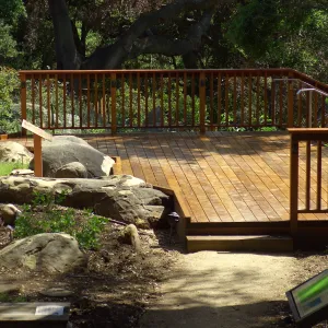 One year after Jesusita Fire - Home Demonstration Garden deck