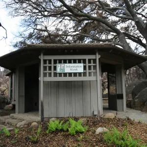SBBG Fire Walk in the Garden, one month after Jesusita Fire, Information Kiosk