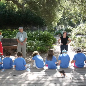 watercolor lesson in the Childrens Garden, SBBG Summer Nature Camp, 2009