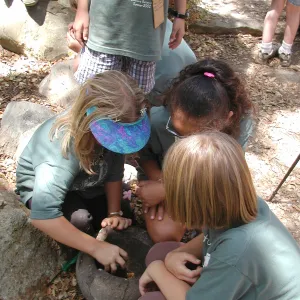 exploring in the canyon, SBBG Summer Nature Camp, 2002
