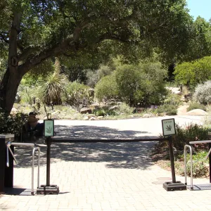 turnstiles installed at Garden Entrance, 2011, SBBG