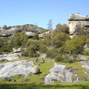 Wagon Caves rock shelter, Fort Hunter Liggett, SBBG Research and Conservation staff field trip, 2006