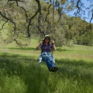 Tricia Wardlaw, Santa Lucia Trail, Santa Lucia Mountains, SBBG Research and Conservation staff field trip, Fort Hunter Liggett, 2006