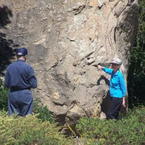 SBBG Community Free Day, visitors at the Blaksley Boulder