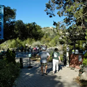 visitors at the Garden Entrance, SBBG Community Free Day, October 16 2011