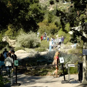 visitors at the Garden Entrance, Docent Tour in the Desert Section, SBBG Community Free Day, October 16 2011