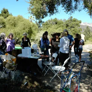 Master Gardener butterfly demonstration table, SBBG Community Free Day, October 16 2011