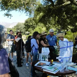 Master Gardener butterfly demonstration table, SBBG Community Free Day, October 16 2011