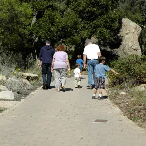 family walking in the Garden, Community Free Day, October 2011