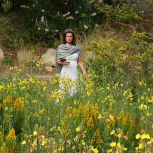 Lady in Meadow, Evening primrose and Aesculus in bloom, Rose and Nightingale concert in the Garden event
