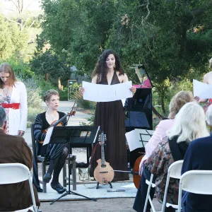 musicians, Rose and Nightingale concert in the Garden event