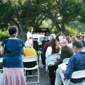 under the Meadow Oaks, Rose and Nightingale concert in the Garden event