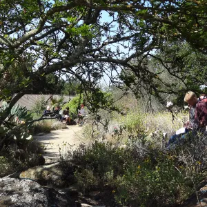 class, student group, students in the Garden, Desert Section