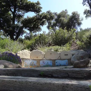 stone bench, Meadow View, mosaic art installation by Patty Jacquemain
