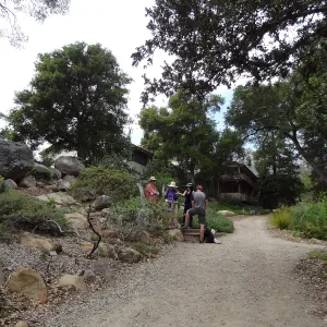 Visitors in the Discovery Garden