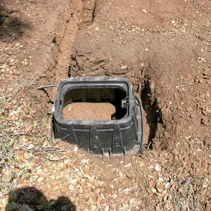 Meadow View Irrigation installation, new valve box