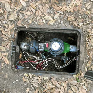 Meadow View Irrigation installation, new valve box