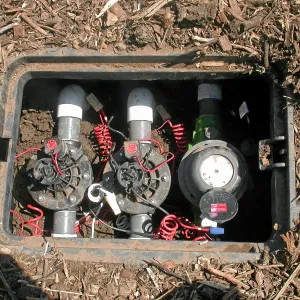 Meadow View Irrigation installation, new valve box