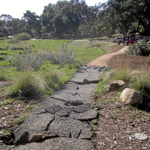 Removal of PermaCreet path at Herb Parker labrynth
