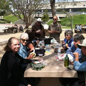 Joan Evans, Docent field trip to La Brea tar pits, George C. Paige Museum, La Brea Discoveries
