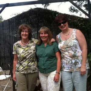 Betsy Collins, Tricia Wardlaw, Cherie Welsh, Garden Terrace, SBBG