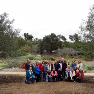 First SBBG California Naturalists graduation group, new oaks, Meadow Oaks
