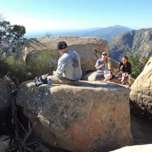 New Years Day Arlington Peak Hike, Lunch at Summit