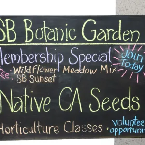 SBBG sign for 7th Annual SB Seed Swap