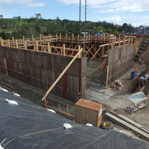 Pritzlaff Conservation Center Construction, Exterior looking southeast