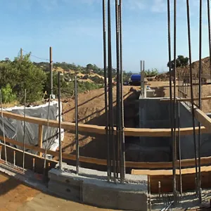 Pritzlaff Conservation Center Construction, panorama from first floor stairwell