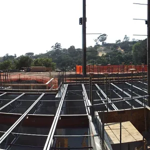 Pritzlaff Conservation Center Construction, panorama from first floor stairwell
