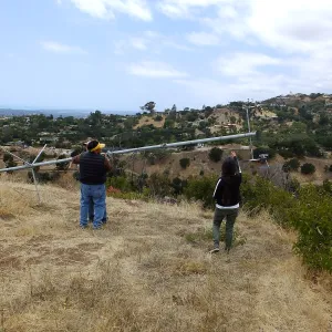 Lowering mast to replace wind sensors on the RAWS station