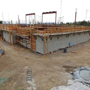 Pritzlaff Conservation Center Construction, exterior looking southwest