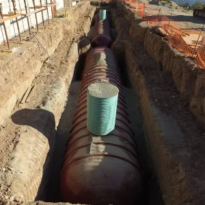 Pritzlaff Conservation Center Construction, Storm Water Detention Tank Installation