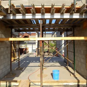 Pritzlaff Conservation Center Construction, main entrance looking east