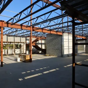Pritzlaff Conservation Center Construction, looking southeast across wet lab area