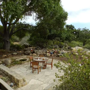 Home Demonstration Garden Renovation, view 20, looking southeast from south entrance of Cottage
