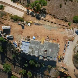 Pritzlaff Conservation Center Construction, aerial view