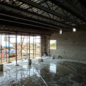Pritzlaff Conservation Center Construction, Exhibit Room, looking southwest