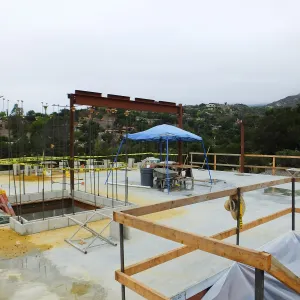 Pritzlaff Conservation Center Construction, looking northwest across Administrative office area