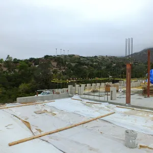 Pritzlaff Conservation Center Construction, looking northwest across deck