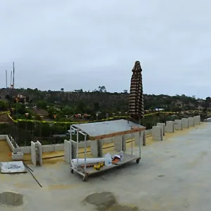 Pritzlaff Conservation Center Construction, panorama from center of second floor