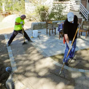 Home Demonstration Garden Renovation, Eco-Pave installation