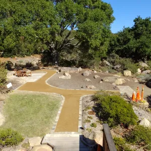 Home Demonstration Garden Renovation, view 29, looking east from deck