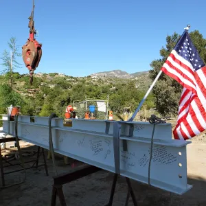 Pritzlaff Conservation Center Construction, Topping Off