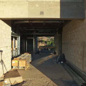 Pritzlaff Conservation Center Construction, main entrance looking east