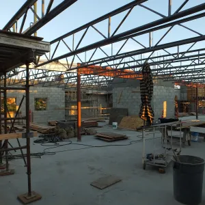 Pritzlaff Conservation Center Construction, looking southeast across Administrative office area