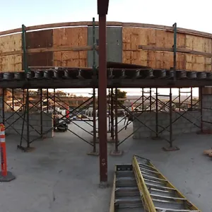Pritzlaff Conservation Center Construction, panorama of south side of second floor