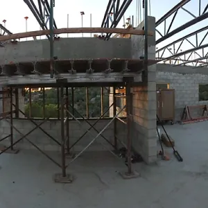 Pritzlaff Conservation Center Construction, panorama from center of second floor